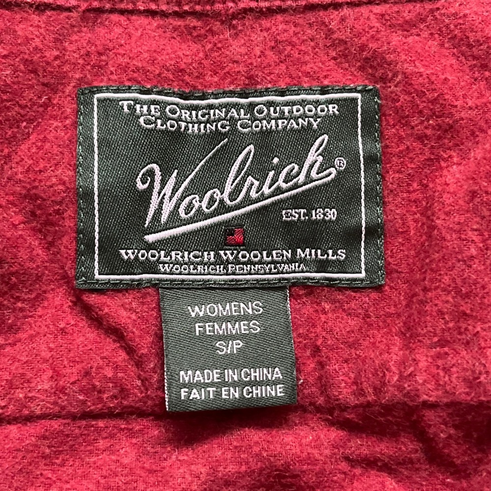 Woolrich Ruby Heather Flannel Shirt Womens Size S Cotton Button Up